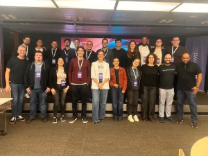 Group photo at the end of the training day at Testearla 2025, featuring participants and masterclass instructors.