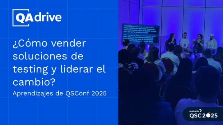 Panel sobre cómo vender soluciones de testing en Quality Sense Conf 2025 con Claudia Badell, Julio César Oropeza, Matías Fornara y la audiencia